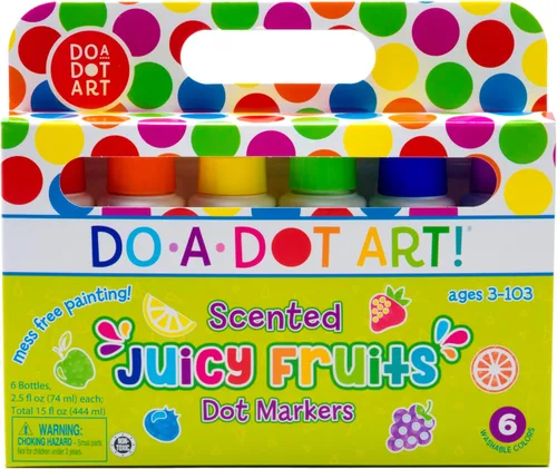 Do A Dot Art, marcadores de puntos lavables con aroma a fruta para niños y niños pequeños, juego educativo de 6 unidades, el marcador de puntos
