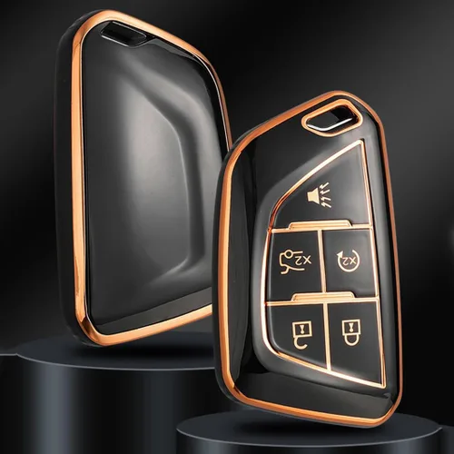 Miniatura 4 de ontto Funda para llave de coche para Cadillac 2020 en adelante, elegante funda para llave a distancia inteligente, funda para llave de TPU suave