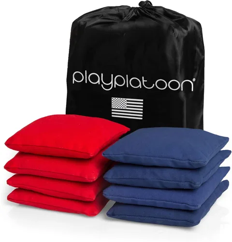 Miniatura 36 de Play Platoon Bolsas de Cornhole Resistentes a la Intemperie - Juego de 8 Bolsas de Frijoles Reglamentarias para Lanzar - Tamaño y Peso Profesional