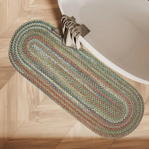 Miniatura 25 de Rhody Rug Country Jewel CJ35 - Alfombra trenzada ovalada de bronce de 2 x 3 pies, decoración del hogar, alfombra de piso o alfombra de dormitorio