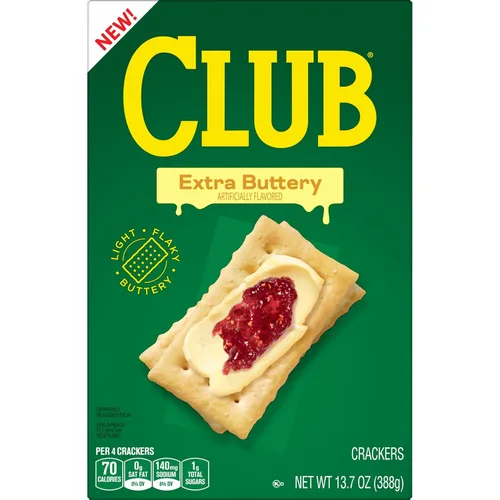 Miniatura 11 de Club Crackers, Bocadillos para el almuerzo, galletas saladas, extra mantecoso, caja de 13.7 onzas (1 caja)