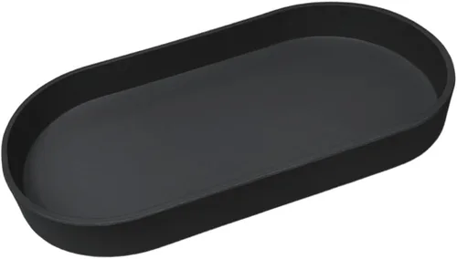 Miniatura 31 de Bandeja pequeña negra (10 pulgadas), bandeja ovalada organizadora de encimera Serving Seasoning, Salt and Pepper, Soap, Perfume, Coffee Accessory