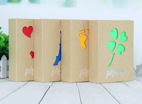 Miniatura 7 de Álbum de fotos con capacidad para 100 bolsillos, 4 x 6 pulgadas, álbum de fotos para niños, álbum de fotos de papel kraft para niños (Torre Eiffel)