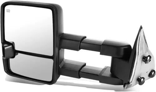 Miniatura 9 de DNA Motoring TWM-028-T888-BK-AM Espejos de remolque alimentados + calor + señal de giro ámbar compatibles con Silverado/Suburban/Avalanche/Tahoe