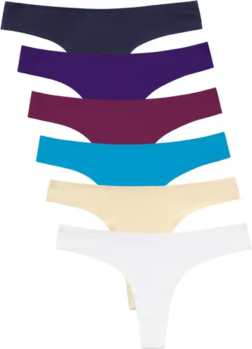 Miniatura 11 de Wealurre Tanga de microfibra de cintura baja para mujer sin costuras invisible