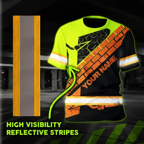 Miniatura 3 de Sudadera con capucha de alta visibilidad para hombre, ropa de trabajo de seguridad Hi Vis con diseño reflectante
