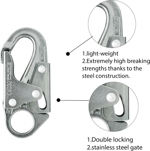 Miniatura 3 de Fusion Climb Maxi-2 Gancho de acero al carbono de alta resistencia forjado a presión, oro, universal (FP-6013-5-HS-GLD)