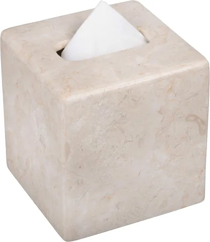 Miniatura 5 de Creative Home Caja de pañuelos cuadrada de champán y carbón natural colección de 2 tonos