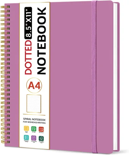 Miniatura 17 de Taja Cuaderno con forro en espiral, cuadernos de 8.5 x 11 pulgadas para trabajo, diario grande A4 para mujeres y hombres, cuaderno de diario