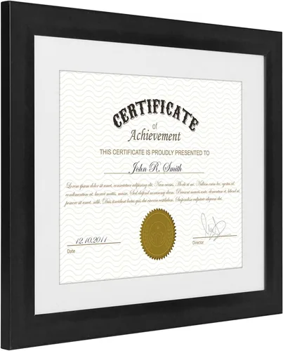 Miniatura 4 de Americanflat Marco de diploma de 11 x 14 pulgadas con vidrio inastillable, juego de 2 unidades, para uso como marco de 8.5 x 11 pulgadas