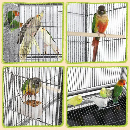 Miniatura 5 de Yaheetech Jaula grande de hierro forjado de 63 pulgadas para pájaros africanos pequeños cuáqueros de Amazon Loros canarios jaula de vuelo
