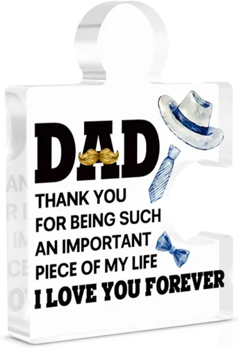 Regalos de cumpleaños para papá para el día del padre, para papá de hija, hijo, niños, para padre que no quiere nada, rompecabezas acrílico de