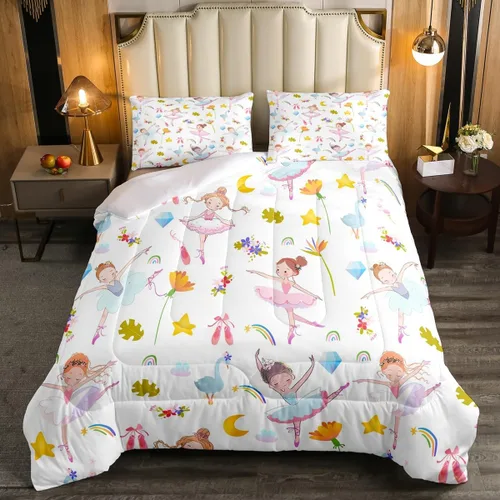 Miniatura 20 de Feelyou Juego de edredón de animales de zoológico, tamaño individual, juego de ropa de cama de animales de dibujos animados para niños, niñas