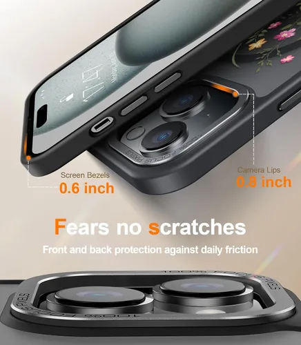Miniatura 323 de Goodon para iPhone 15 Pro Max con protector de pantalla de privacidad, compatible con Magsafe, funda translúcida mate a prueba de golpes - Linda