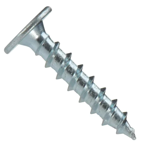 Tornillos de metal a madera #10 x 1 de cabeza de panqueque - Sujetadores de punta afilada chapados en zinc - Tornillos de perfil bajo de