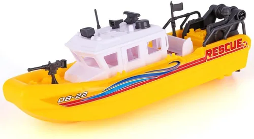 ArtCreativity Buque de rescate acuático, barco de juguete a batería para niños, flota en el agua, bañera flotante y juguete de piscina para niños y