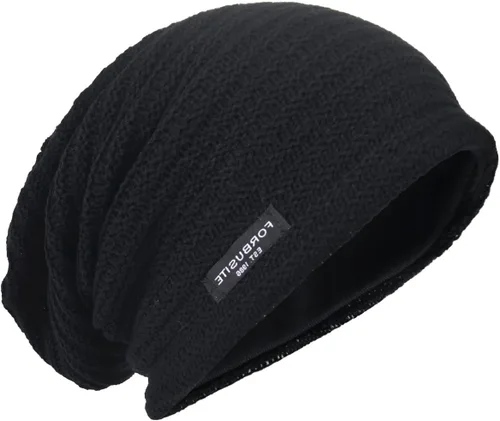 Miniatura 13 de Gorro de punto holgado con calavera de gran tamaño para hombre tipo skullcap
