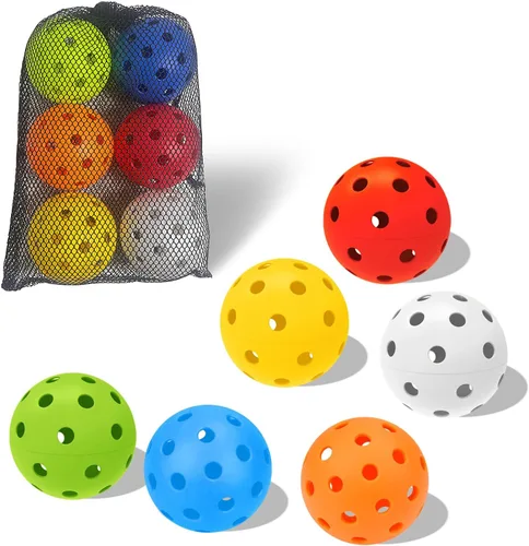 Miniatura 52 de Paquete de 6 pelotas de pickleball deportivas para exteriores - 40 pelotas de pickleball - Bolas de pickleball de EE. UU. aprobadas por USAPA