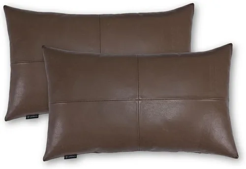 Miniatura 20 de Funda de almohada rectangular de piel de cordero – Funda de cojín para sofá – Fundas decorativas para sala de estar y dormitorio, caja negra