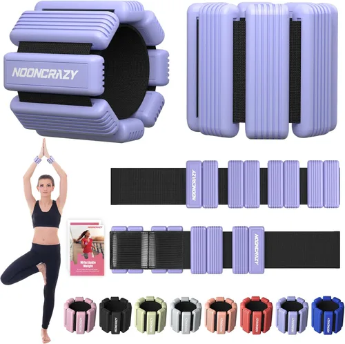 Miniatura 16 de Pilates - Pesas de tobillo y muñeca para mujer, juego de 2 pesas portátiles y fuertes para brazos y piernas (1 libra/2.2 libras cada una), pesas