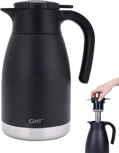 Miniatura 25 de GiNT Jarra térmica de café en acero inoxidable de 51 onzas con tapa / Jarra térmica de doble pared al vacío / 12 horas de retención del calor