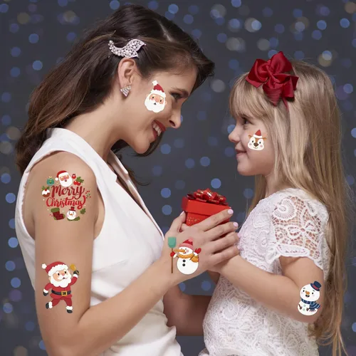 Miniatura 3 de winthrop 240 tatuajes temporales de Navidad a granel para niños, envueltos individualmente, impermeables, tatuajes de seguridad, la mejor opción