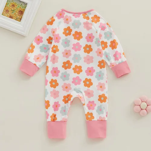 Miniatura 4 de Mameluco para bebé recién nacido, ropa de otoño de manga larga, con cremallera, mameluco de algodón orgánico de una pieza