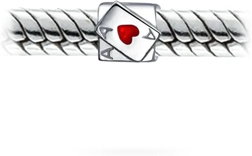 Miniatura 2 de Viaje Vacaciones Buena Suerte Casino Ace Of Hearts Poker Player Turismo Las Vegas Lucky Cards Slot Machine Cuelgue Charm Bead .925 Plata Esterlina