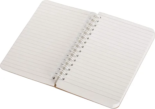 Miniatura 7 de Cuadernos de espiral plano con tapa Kraft, paquete de dos unidades, 3.5 x 5.5 pulgadas, 180 páginas a rayas, 90 hojas, fácil de transportar