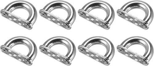 Miniatura 8 de uxcell Hebilla de puente de arco, conector de anillo en D de metal, grillete para colgar bolsas, correa de bolso, bricolaje y manualidades Tono