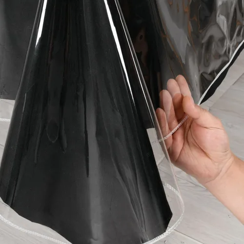 Miniatura 12 de Hiasan - Mantel rectangular de plástico transparente 100% impermeable, a prueba de aceite, resistente a las manchas, lavable, protector de mesa
