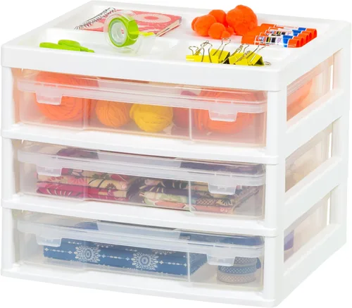 Miniatura 9 de IRIS USA - Paquete de 8 cajas de almacenamiento transparente de plástico para papel de álbumes de recortes de 6" x 6", organizadores portátiles