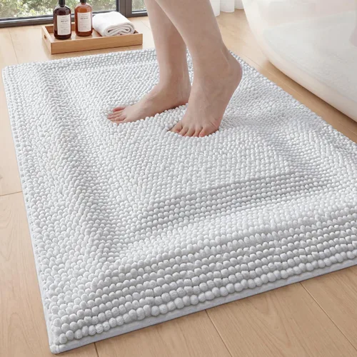 Miniatura 10 de DEXI Alfombrillas de baño para el baño 16x24, alfombra de baño antideslizante lavable, alfombrilla de baño de chenilla gruesa y suave absorbente