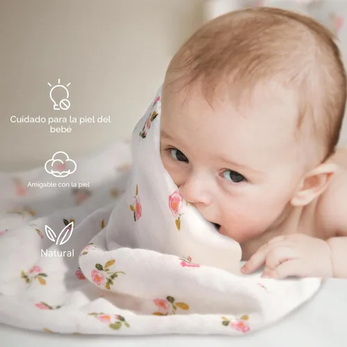 Miniatura 5 de Momcozy Mantas de muselina para bebé, suaves y sedosas de 47 x 47 pulgadas, mantas transpirables para envolver al recién nacido, para niños y niñas