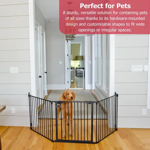 Miniatura 4 de Cardinal Gates EX100 XpandaGate - Puerta extensible para bebé, puerta extra ancha para perros, puerta de seguridad ajustable para niños y mascotas