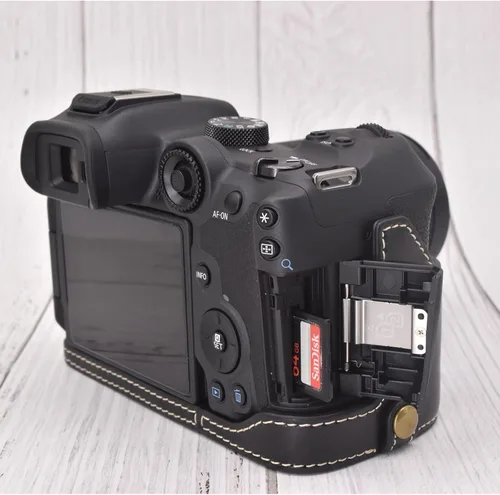 Miniatura 6 de Rieibi EOS R7 Quality PU Leather Half Case - Agarre para cámara sin espejo Canon EOS R7 - Negro
