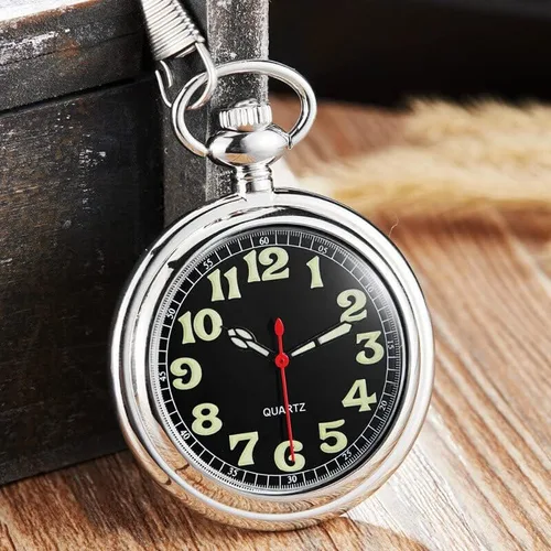 Miniatura 3 de Reloj de bolsillo clásico para hombre, relojes de bolsillo con cadena para hombres