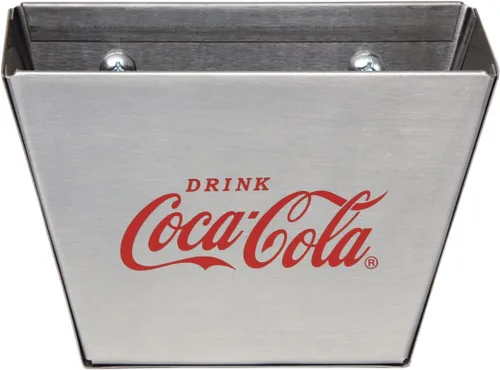 TableCraft Coca-Cola - Cola - Cola - Tapa de acero inoxidable, color rojo y plateado