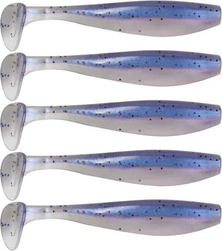 Miniatura 12 de MAFIMOEA - 50 señuelos de pesca suaves de plástico para cola de paleta, kit de cebos de natación para lubina, trucha, lucioperca, crappie, 5