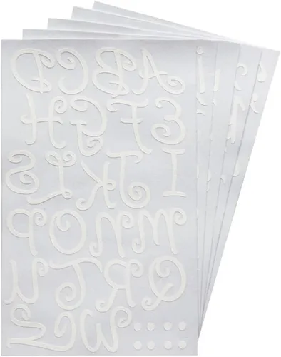 Miniatura 6 de Magfok Letras termoadhesivas de 1.5 pulgadas para transferencia en mayúsculas y minúsculas, 5 hojas (negro)