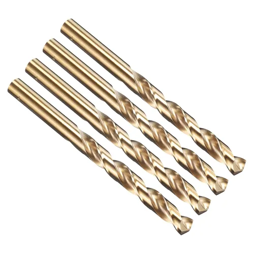 Miniatura 140 de PATIKIL Broca Jobber de 0.039 in, vástago recto M35 cobalto 5% acero de alta velocidad 135° acabado dorado para metal duro de acero inoxidable - 2