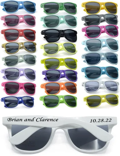 Miniatura 9 de Gafas de sol de fiesta personalizadas, regalos de boda a granel, regalos para invitados, cumpleaños, licenciatura, graduación, novia, novia, Mezclado