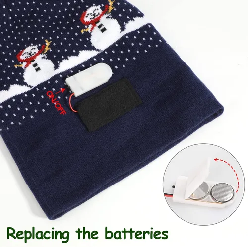 Miniatura 4 de Luz LED para arriba gorro de punto, gorro colorido LED Navidad Navidad