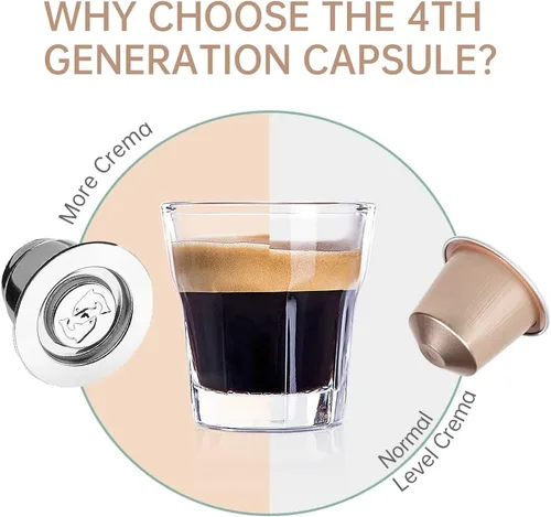 Miniatura 2 de Cápsulas de café espresso recargables de acero inoxidable, cápsulas de café reutilizables compatibles con Ne-spresso Original Line Brewers New