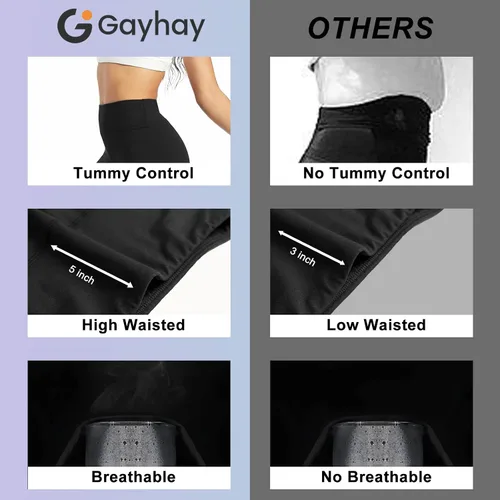 Miniatura 2 de 3 Pack Yoga Shorts - 3" Spandex High Waisted Volleyball Booty Shorts for Women Soft Tummy Control Dance Biker