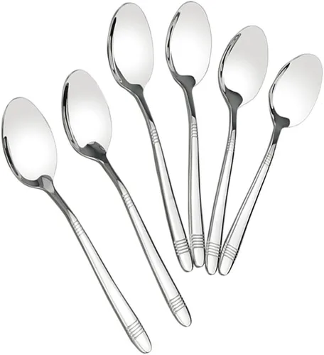 Miniatura 7 de Begale Cucharas de postre de acero inoxidable de 12 piezas, cuchara pequeña