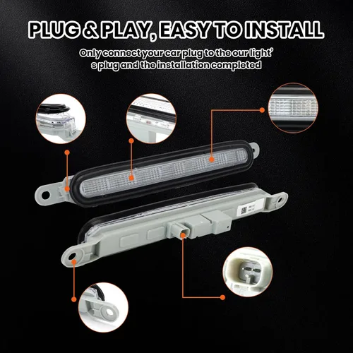 Miniatura 5 de 3ª luz de freno de montaje alto para Mitsubishi Lancer/Lancer Evo/Lancer EX 2008 2009 2010 2011 2012 2013 2014 2015 2016