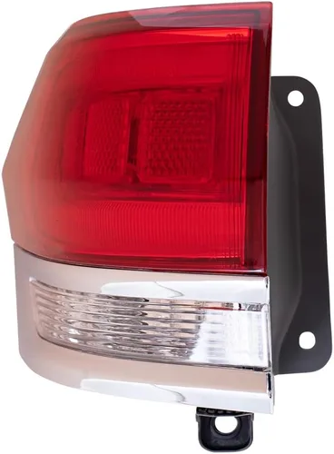 Miniatura 2 de Brock Conjunto de luz trasera lateral del conductor de repuesto con bisel cromado compatible con Grand Cherokee Laredo/Limited/Overland/Summit