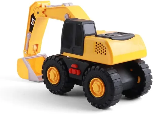 Miniatura 8 de CAT Juguetes de construcción, máquinas resistentes, excavadora de juguete, 10 pulgadas con luces y sonidos realistas, acción retumbante, piezas