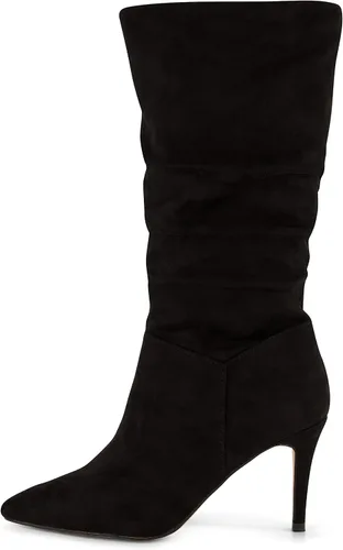 Miniatura 2 de CUSHIONAIRE Botas Porsha de tacón fruncido para mujer con espuma viscoelástica, anchos disponibles, Negro
